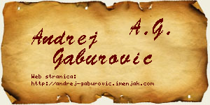 Andrej Gaburović vizit kartica
